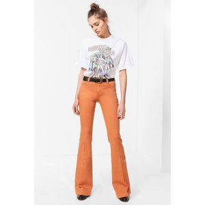 Urban Outfitters BDG Orange Tangerine Denim High Rise Flare Jeans 25